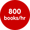 800 books/hr